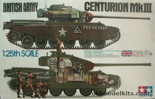 Tamiya 1/25 Centurion Mk.III British Army, 30614-4500 plastic model kit